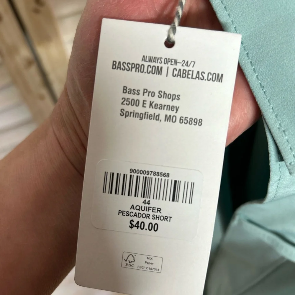 Bass Pro Shops Men's Teal Flat Front Shorts